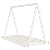 Giroletto per Bambini Bianco 90x190cm in Legno Massello di Pino