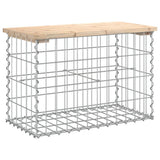 Panca Giardino Design Gabbione 63x31,5x42cm Legno Massello Pino