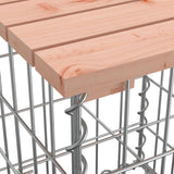 Panca da Giardino Design Gabbione 63x44x42 cm Massello Douglas