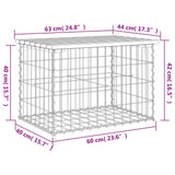 Panca da Giardino Design Gabbione 63x44x42 cm Massello Douglas