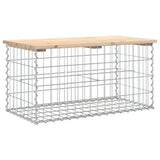 Panca Giardino Design Gabbione 83x44x42 cm Legno Massello Pino