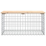 Panca Giardino Design Gabbione 83x44x42 cm Legno Massello Pino