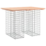 Tavolo da giardino in gabbione design 100x70x72 cm in legno massello Douglas