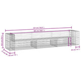 Panca Giardino Design Gabbione 347x71x65,5 cm Massello Douglas