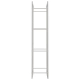 Portalegna 50x28x132 cm in Acciaio Inossidabile