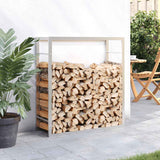 Portalegna 80x28x86 cm in Acciaio Inossidabile