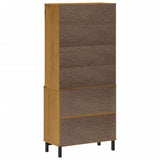 Credenza con Anta in Vetro FLAM 80x40x180 cm in Legno di Pino