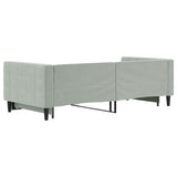 Divano Letto con Letto Estraibile Grigio Chiaro 90x200 Velluto