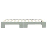 Divano Letto con Letto Estraibile Grigio Chiaro 90x200 Velluto