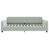 Divano Letto con Letto Estraibile Grigio Chiaro 90x200 Velluto