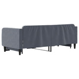 Divano Letto con Letto Estraibile Grigio Scuro 80x200cm Velluto