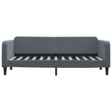 Divano Letto con Letto Estraibile Grigio Scuro 80x200cm Velluto