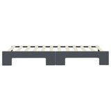 Divano Letto con Letto Estraibile Grigio Scuro 80x200cm Velluto