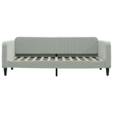 Divano Letto con Letto Estraibile Grigio Chiaro 90x200 Velluto