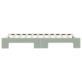 Divano Letto con Letto Estraibile Grigio Chiaro 90x200 Velluto