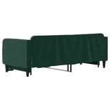 Divano Letto con Letto Estraibile Verde Scuro 90x200cm Velluto