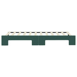 Divano Letto con Letto Estraibile Verde Scuro 90x200cm Velluto