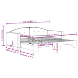 Divano Letto con Letto Estraibile Blu 100x200 cm in Velluto