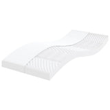 Divano Letto Estraibile con Materassi Crema 90x200 cm Tessuto