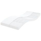 Divano Letto Estraibile con Materassi Crema 80x200 cm Tessuto