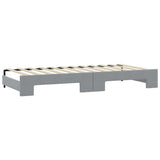 Divano Letto Estraibile Materassi Grigio Chiaro 90x200 Tessuto