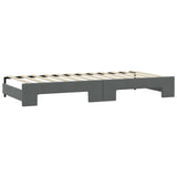Divano Letto Estraibile Materassi Grigio Scuro 100x200 Tessuto