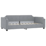 Divano Letto con Letto Estraibile Grigio Chiaro 100x190 Tessuto