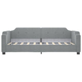 Divano Letto con Letto Estraibile Grigio Chiaro 100x190 Tessuto