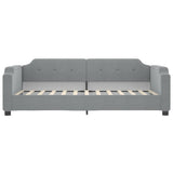 Divano Letto Estraibile Cassetti Grigio Chiaro 100x190 Tessuto