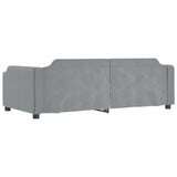 Divano Letto Estraibile Cassetti Grigio Chiaro 100x190 Tessuto