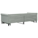Divano Letto con Letto Estraibile Grigio Chiaro 90x200 Velluto