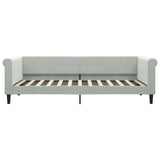 Divano Letto con Letto Estraibile Grigio Chiaro 90x200 Velluto