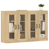 Armadietti a Parete 2 pz Rovere Sonoma in Legno truciolato