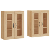 Armadietti a Parete 2 pz Rovere Sonoma in Legno truciolato