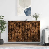 Armadietti a Parete 2 pz Rovere Fumo in Legno truciolato