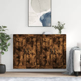 Armadietti a Parete 2 pz Rovere Fumo in Legno truciolato