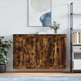 Armadietti a Parete 2 pz Rovere Fumo in Legno truciolato