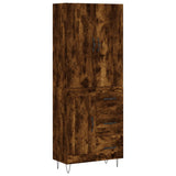 Credenza Rovere Fumo 69,5x34x180 cm in Legno truciolato