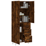 Credenza Rovere Fumo 69,5x34x180 cm in Legno truciolato