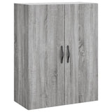 Credenza Grigio Sonoma 69,5x34x180 cm in Legno truciolato