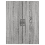 Credenza Grigio Sonoma 69,5x34x180 cm in Legno truciolato