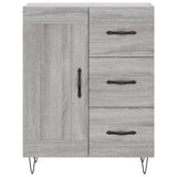Credenza Grigio Sonoma 69,5x34x180 cm in Legno truciolato