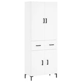 Credenza Bianca 69,5x34x180 cm in Legno truciolato