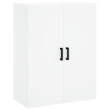 Credenza Bianca 69,5x34x180 cm in Legno truciolato