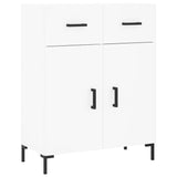 Credenza Bianca 69,5x34x180 cm in Legno truciolato