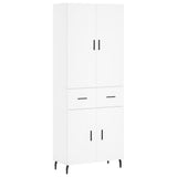 Credenza Bianca 69,5x34x180 cm in Legno truciolato