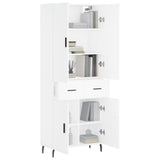 Credenza Bianca 69,5x34x180 cm in Legno truciolato