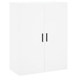 Credenza Bianca 69,5x34x180 cm in Legno truciolato