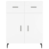 Credenza Bianca 69,5x34x180 cm in Legno truciolato