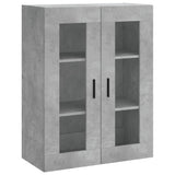 Credenza Grigio Cemento 69,5x34x180 cm in Legno truciolato